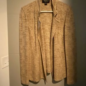 Beautiful  like new St. John Gold Metallic knitJacket.  Size 6